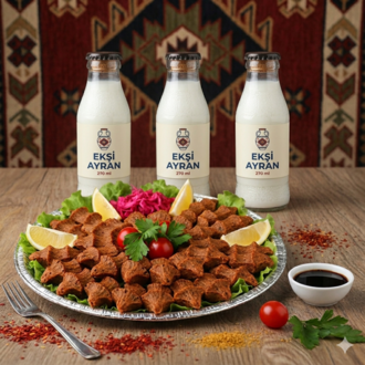 500 Gr Çiğköfte / 3 Adet 270 Ml Ekşi  Ayran görseli