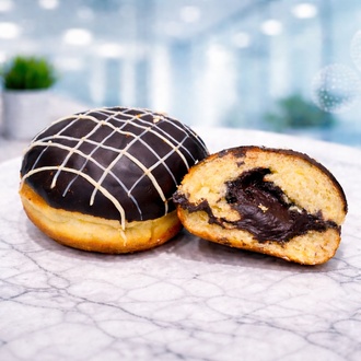 Çikolatalı Donut Berliner görseli