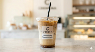 Iced Hazelnut & Vanilla Latte görseli