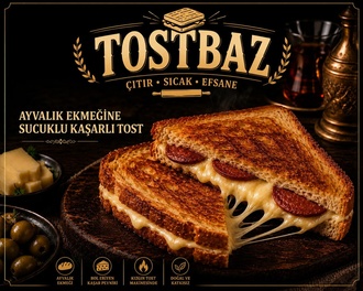 Sucuk Kaşarlı Ayvalık Ekmeğine Tost görseli
