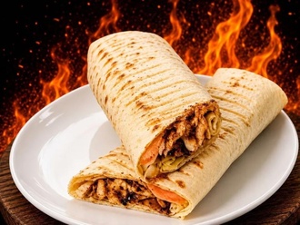 Türk Usulü Tavuk Döner Dürüm görseli