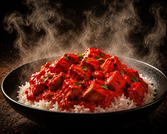 Acı Soslu Tavuk Pilav görseli