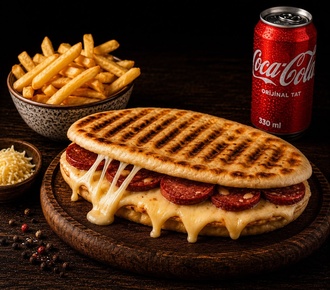 Kaşarlı Sucuklu Bazlama Tost Menü görseli