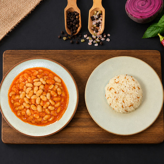 Tereyağlı İspir Kuru Fasulye & Pirinç Pilavı (350 Gr.) görseli