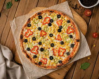 Vejeteryan El Açması Ekşi Mayalı Artizan Pizza 30Cm görseli