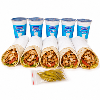 🔥 5'Li Tavuk Döner Dürüm + 5 Ayran Kampanyası görseli
