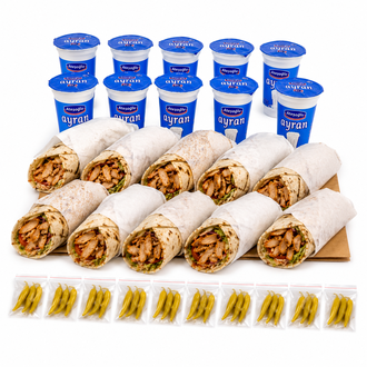 🔥 10'Lu Tavuk Döner Dürüm + 10 Ayran Kampanyası görseli