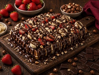 Bitter Çikolatalı Waffle görseli