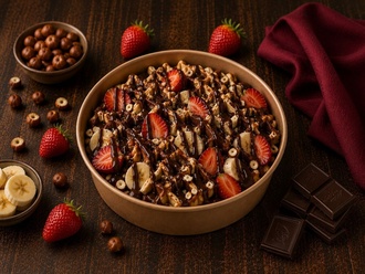 Bitter Çikolatalı Waffle Bowl görseli