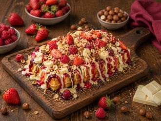 Frambuazlı Waffle görseli