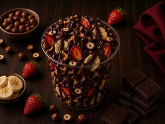 Bitter Çikolatalı Cup Waffle görseli