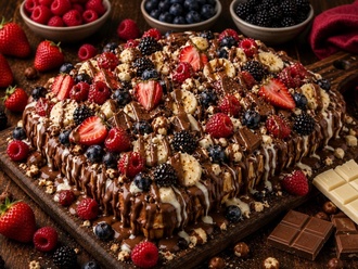 Orman Meyveli Waffle görseli