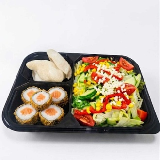 Salmon Sushi & Salad görseli