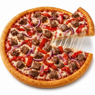 Köz Aromalı Kavurmalı Pizza (Büyük Boy) görseli