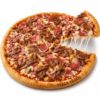 Bol Etli Karışık Pizza (Orta Boy) görseli
