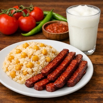 Sucuklu Pilav + Ayran görseli