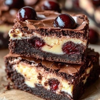 Vişneli Beyaz Çikolatalı Brownie görseli