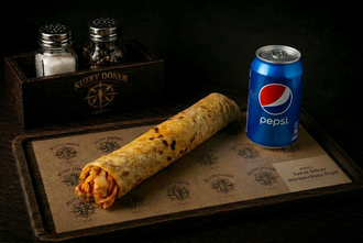 Tek Lavaş Tavuk Döner Dürüm (40 Cm.) & (140 Gr.) + Pepsi (33 Cl.) görseli