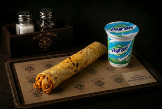Tek Lavaş Tavuk Döner Dürüm (40 Cm.) & (140 Gr.) + Sütaş Ayran (27,5 Cl.) görseli