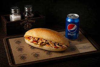 1 Adet Yarım Ekmek Arası Tavuk Döner (70 Gr.) +Pepsi (33 Cl.) görseli