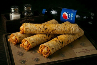 4 Tek Lavaş Tavuk Döner Dürüm (40 Cm.) & (140 Gr.) + Pepsi (1 L.) görseli