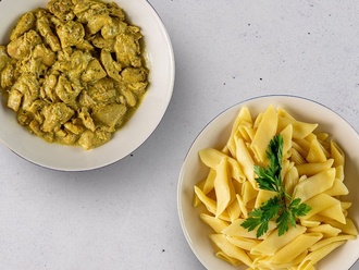 Kremalı Köri Soslu Tavuk &Penne Makarna görseli
