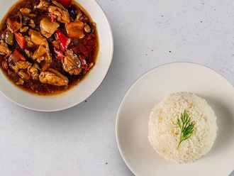 Barbekü Soslu Tavuk & Pilav görseli