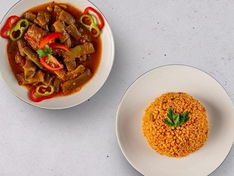 Zeytinyağlı Taze Fasulye & Bulgur Pilavı görseli