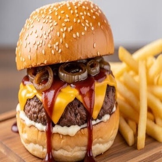 Flame Burger + 330 Ml. Coca Cola görseli