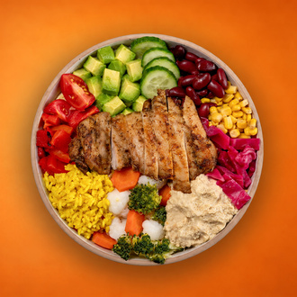 Humuslu Tavuk Pirzola Bowl görseli