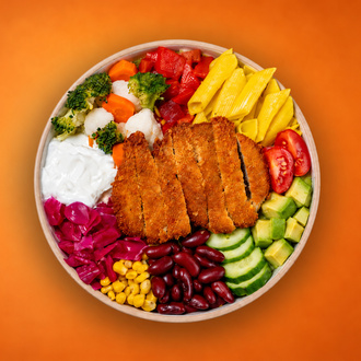 Makarnalı Schnitzel Bowl görseli