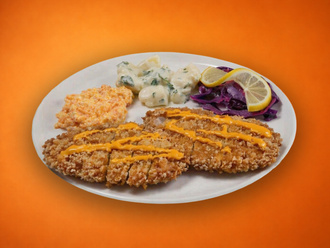 Cheddar Soslu Schnitzel görseli