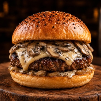 Trüf Mantarlı Burger + Coca Cola ( 330 Ml.) görseli