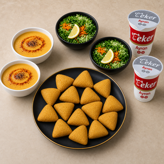 12 İçli Köfte + 2 Çorba + 2 Ayran görseli