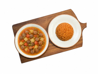 Sebzeli Sulu Köfte & Bulgur Pilavı (400 Gr.) görseli