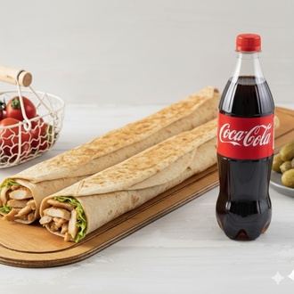 Özel Soslu Zurna Dürüm (70 Cm) ( (3 Adet) + Coca Cola ( (1 Lt) görseli