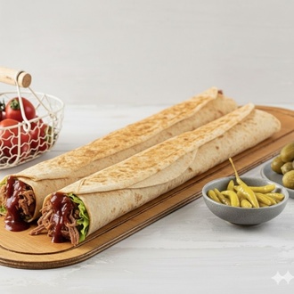 Bbq Soslu Mega Tavuk Döner Dürüm görseli