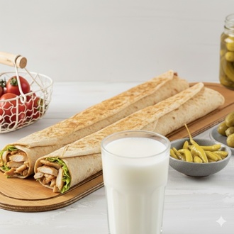 Özel Soslu Zurna Dürüm (70 Cm) + Ayran görseli