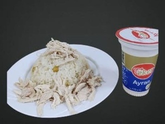 Tavuklu Pilav & Ayran (17 Cl.) Menü görseli