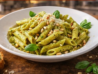 Pesto Soslu Makarna görseli