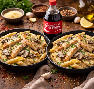 2 Kişilik Tavuklu Mantarlı Kremalı Makarna Menü görseli