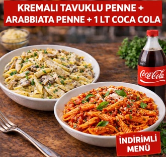 Tavuklu Mantarlı + Arrabbiata Menü görseli