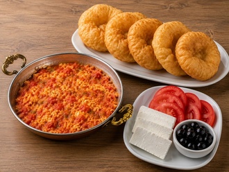 Pişi & Menemen Tabağı görseli