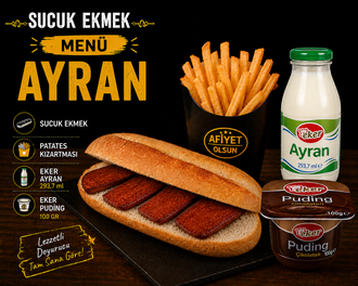 Sucuk Ekmek Menü Ayran görseli