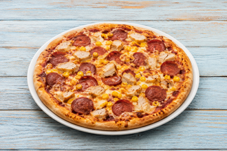 Küçük Boy Karışık İnce Kenar Pizza 25Cm görseli