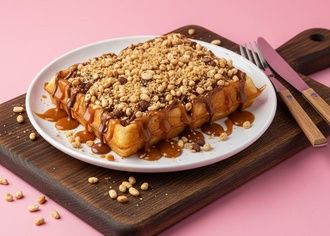 Karamelli Tuzak Waffle görseli