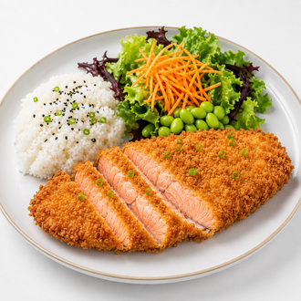 Crispy Salmon Tempura Salad (Somon) görseli
