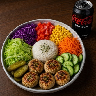 Tavuk Köfte Bowl + Coca Cola görseli