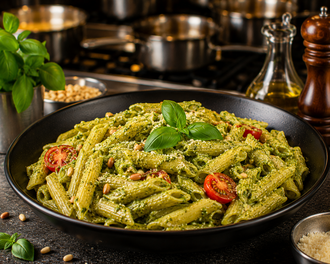 Pesto Soslu Makarna görseli
