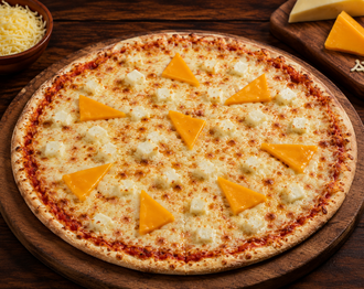 Üç Peynirli Artizan Ekşi Mayalı El Açması Pizza 30Cm görseli